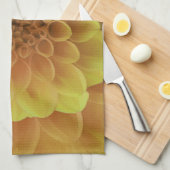 Linge De Cuisine Dahlia jaune (Quart Plié)