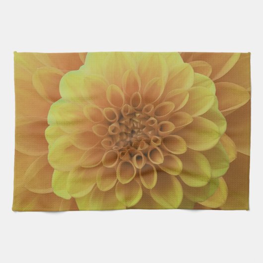Linge De Cuisine Dahlia jaune (Horizontal)