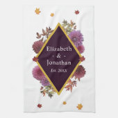 Linge De Cuisine Dahlia romantique d'automne (Vertical)