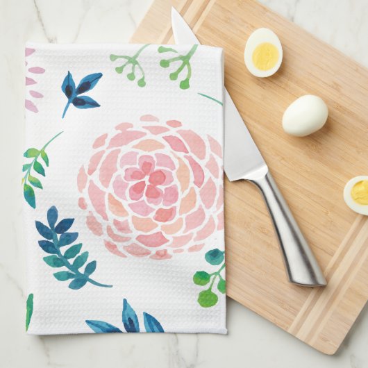 Linge De Cuisine Dahlias (Quart Plié)