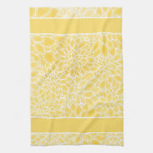 Linge De Cuisine Dahlias jaune pastel (Vertical)