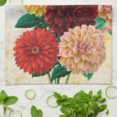 Linge De Cuisine Dahlias vintages (Plié)