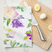 Linge De Cuisine Dainty Aquarelle Fleurs | Peonies et Wisterias (Quart Plié)
