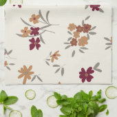 Linge De Cuisine Dainty Gold Maroon motif floral (Plié)