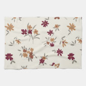Linge De Cuisine Dainty Gold Maroon motif floral (Horizontal)