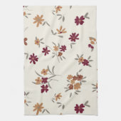 Linge De Cuisine Dainty Gold Maroon motif floral (Vertical)