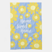 Linge De Cuisine Daisy Bleu Jaune Douce Accueil (Vertical)