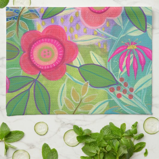 Linge De Cuisine Daisy Chain tea towel (Plié)