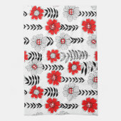 Linge De Cuisine Daisy dooda en rouge et noir (Vertical)
