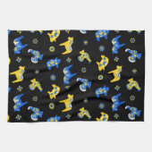Linge De Cuisine Dala folklorique suédois Animaux de ferme l bleu e (Horizontal)