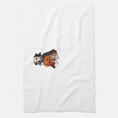 Linge De Cuisine Dalmatian Halloween Vampire Dog with Pumpkin Baske (Vertical)