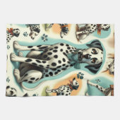 Linge De Cuisine Dalmatie mignonne (Horizontal)