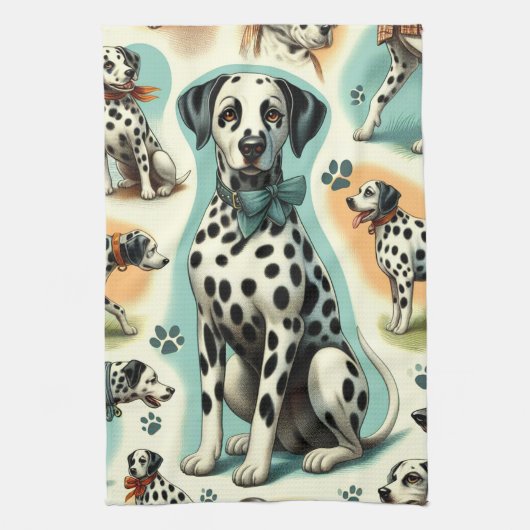 Linge De Cuisine Dalmatie mignonne (Vertical)