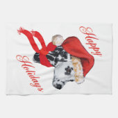 Linge De Cuisine Dalmatien Joyeuses Fêtes (Horizontal)