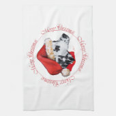 Linge De Cuisine Dalmatien Joyeux Noël (Vertical)