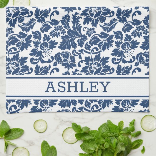 Linge De Cuisine Damas bleu (Plié)