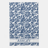 Linge De Cuisine Damas bleu (Vertical)