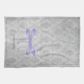 Linge De Cuisine Damas de libellule violette (Horizontal)