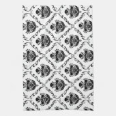 Linge De Cuisine Damas noir traditionnel (Vertical)