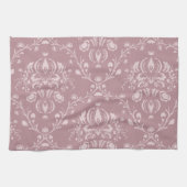 Linge De Cuisine Damas violet et blanc (Horizontal)
