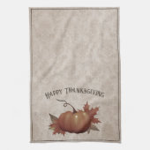 Linge De Cuisine Damask, Citrouille de Thanksgiving | Brun (Vertical)