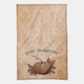 Linge De Cuisine Damask, Citrouille de Thanksgiving | Orange (Vertical)