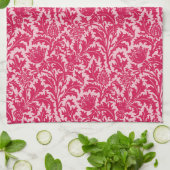 Linge De Cuisine Damassé de chardon de William Morris, rose de (Plié)