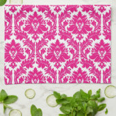 Linge De Cuisine Damassé de roses indien (Plié)