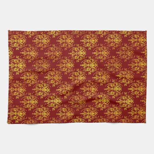 Linge De Cuisine Damassé riche de vacances (Horizontal)