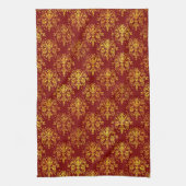 Linge De Cuisine Damassé riche de vacances (Vertical)