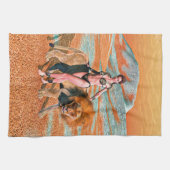 Linge De Cuisine Dame et Lion (Horizontal)