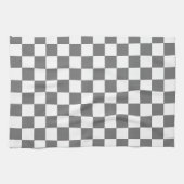 Linge De Cuisine Damier gris classique (Horizontal)