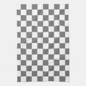 Linge De Cuisine Damier gris classique (Vertical)
