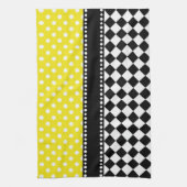Linge De Cuisine Damier jaune de point (Vertical)