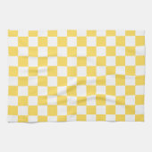 Linge De Cuisine Damier jaune visuel classique (Horizontal)
