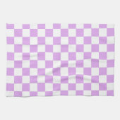Linge De Cuisine Damier lavande clair classique (Horizontal)