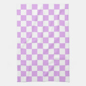 Linge De Cuisine Damier lavande clair classique (Vertical)