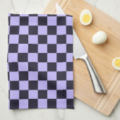 Linge De Cuisine Damier lilas français (Quart Plié)