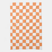 Linge De Cuisine Damier orange visuel classique (Vertical)
