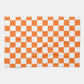 Linge De Cuisine Damier saumon visuel classique (Horizontal)