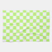 Linge De Cuisine Damier vert classique visuel (Horizontal)
