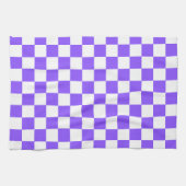Linge De Cuisine Damier violet classique  (Horizontal)