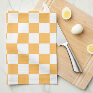 Linge De Cuisine Damier visuel classique pêche