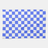 Linge De Cuisine Damier visuel saphir classique (Horizontal)