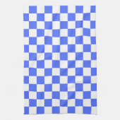 Linge De Cuisine Damier visuel saphir classique (Vertical)