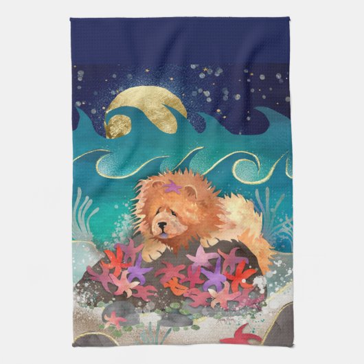 Linge De Cuisine DANCIEN AVEC LE STARZ Red Chow -Serviette de cuisi (Vertical)