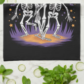 Linge De Cuisine Dancing Skeleton Halloween Citrouille (Plié)