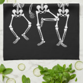 Linge De Cuisine Dancing Skeleton Joyeux Halloween Skull d'automne (Plié)
