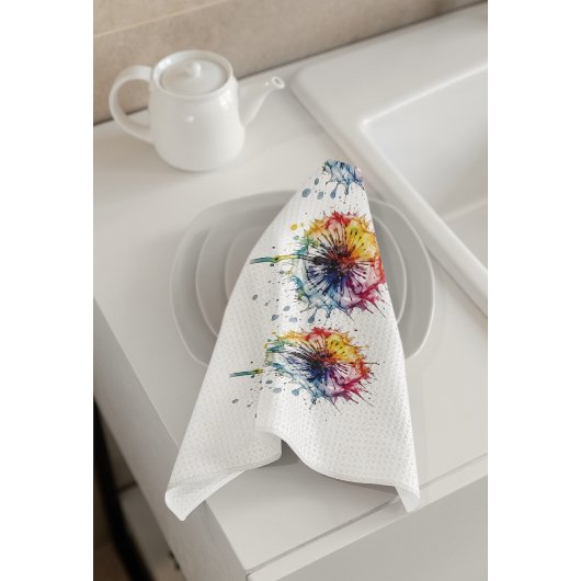 Linge De Cuisine Dandelion d'aquarelle vive