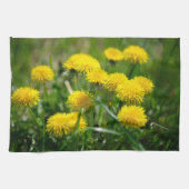 Linge De Cuisine Dandelion Fleurs Dandelions Jaune Vert (Horizontal)